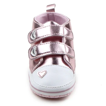 Wiosna jesień buty chłopcy noworodka dziewczynki Klasyczny w kształcie serca, sztuczna skóra pierwsze chodziki stołowy sznurowanie dziecka buty skóra