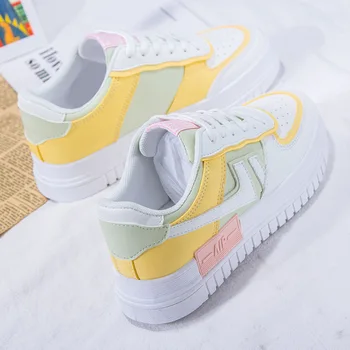 Wspólna Sakura buty Damskie, obuwie damskie 2020 nowa wiosenna uniwersalne buty Białe buty studenckie sportowe obuwie
