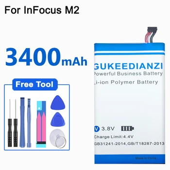 Wymiana telefonu komórkowego GUKEEDIANZI UP140008 wysokiej jakości bateria 3400mAh dla Foxconn For InFocus M2 Strong Endurance Batteries