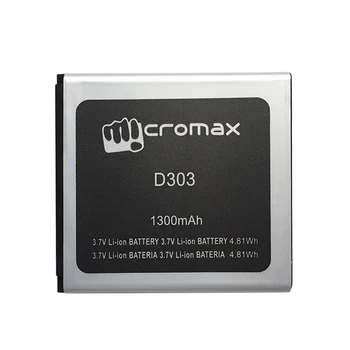 Wysokiej jakości akumulator litowo-jonowy D303 D 303 1300mAh do baterii telefonu komórkowego Micromax D303