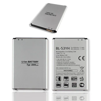 Wysokiej jakości oryginalna bateria do LG G3 F400 F460 D858 D830 VS985 BL-53YH BL53YH 3000 mah bateria