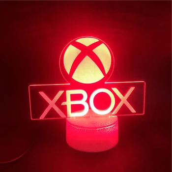 XBOX Game Home Game Present for Boy LED Night Light USB Direct Supply Cartoon App Control Children Birthday Gifts 3d Lamp
