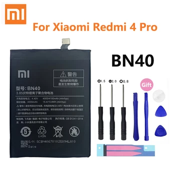Xiao Mi Original Phone Battery BN40 dla Xiaomi Redmi 4 Pro Prime 3G RAM 32G ROM wysokiej jakości 4100mAh wymienne baterie telefonu