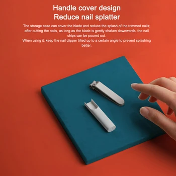 Xiaomi Mijia obcinacz do paznokci ze stali nierdzewnej z zabezpieczeniem przed wodą, trymer pedicure pielęgnacja przenośne obcinacz do paznokci, pilnik