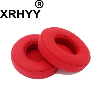 XRHYY Red wymiana poduszki poduszki etui + Aux kabel audio z mikrofonem Beats Solo 2 przewodowe słuchawki douszne