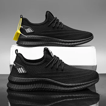 Zaprojektowany 2020 męskie obuwie oddychająca siatka trampki wygodne buty do chodzenia męski bieganie buty sportowe WIENJEE lato Nowy