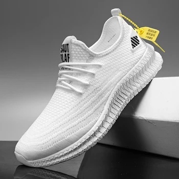 Zaprojektowany 2020 męskie obuwie oddychająca siatka trampki wygodne buty do chodzenia męski bieganie buty sportowe WIENJEE lato Nowy