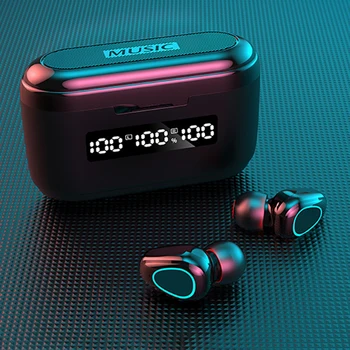 Ładowarka pudełko TWS bezprzewodowe słuchawki Bluetooth, Słuchawki Auriculares przewodowe słuchawki do smartfona z mikrofonem