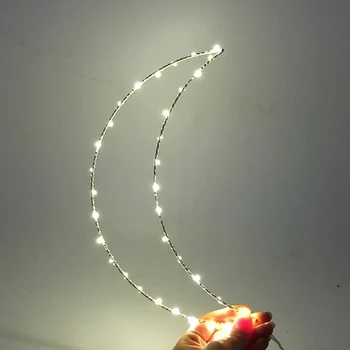 Śliczne księżycowe wieszaki światła do salonu kreatywnych metalowa rama led lampki nocne światła wakacje Nowy Rok dekoracje Urodzinowe